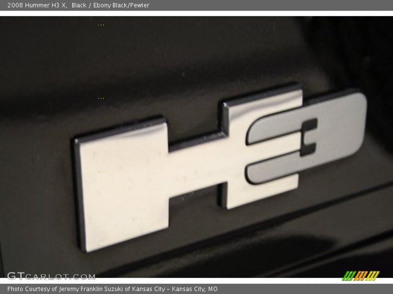 Black / Ebony Black/Pewter 2008 Hummer H3 X