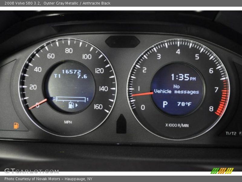 Oyster Gray Metallic / Anthracite Black 2008 Volvo S80 3.2