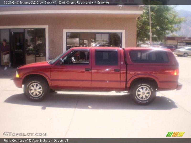 Dark Cherry Red Metallic / Graphite 2003 GMC Sonoma SLS Crew Cab 4x4