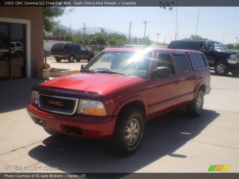 Dark Cherry Red Metallic / Graphite 2003 GMC Sonoma SLS Crew Cab 4x4
