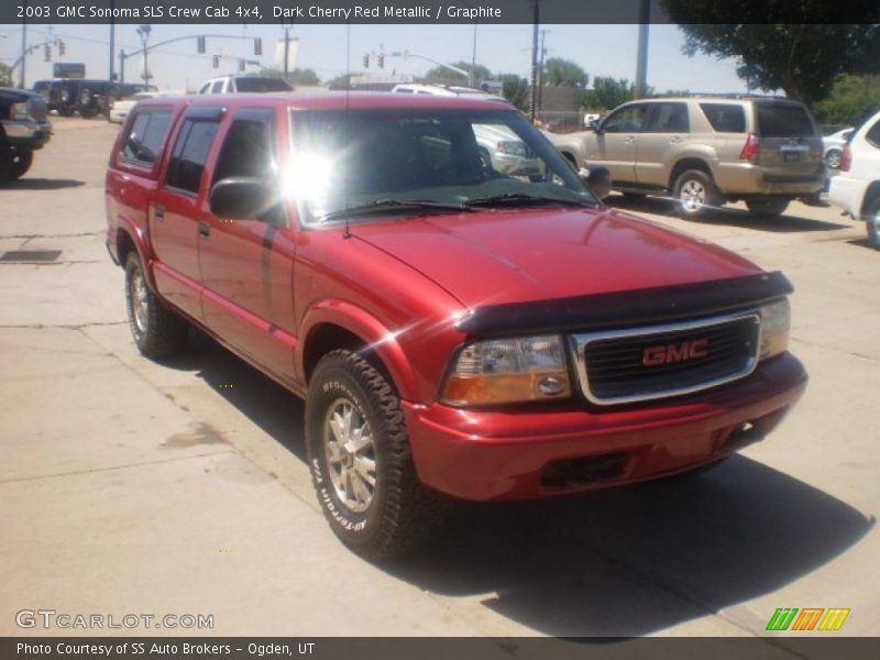 Dark Cherry Red Metallic / Graphite 2003 GMC Sonoma SLS Crew Cab 4x4
