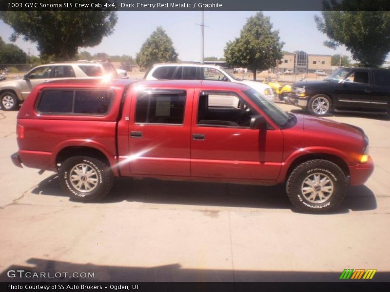 Dark Cherry Red Metallic / Graphite 2003 GMC Sonoma SLS Crew Cab 4x4