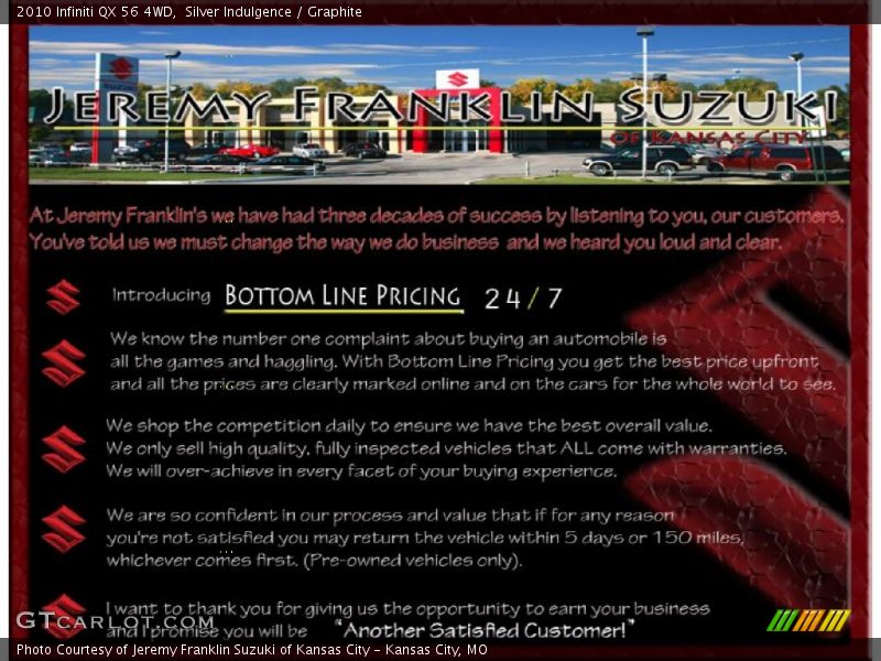 Silver Indulgence / Graphite 2010 Infiniti QX 56 4WD