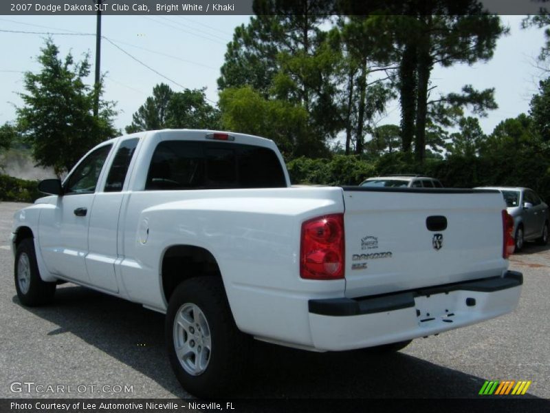 Bright White / Khaki 2007 Dodge Dakota SLT Club Cab