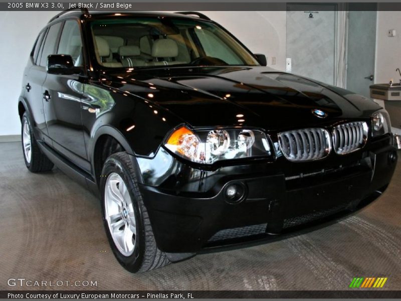 Jet Black / Sand Beige 2005 BMW X3 3.0i