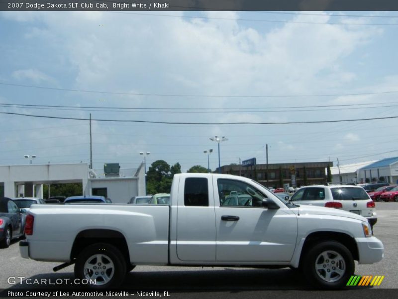 Bright White / Khaki 2007 Dodge Dakota SLT Club Cab