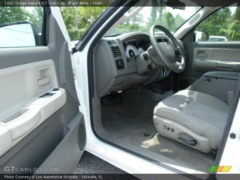 Bright White / Khaki 2007 Dodge Dakota SLT Club Cab
