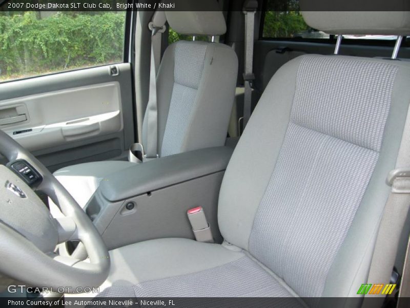 Bright White / Khaki 2007 Dodge Dakota SLT Club Cab
