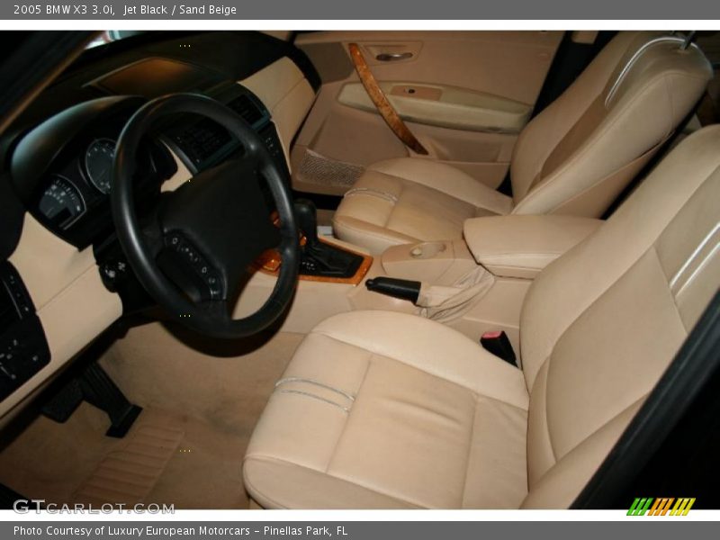 Jet Black / Sand Beige 2005 BMW X3 3.0i