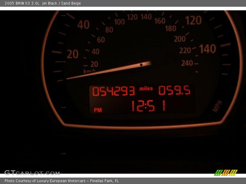 Jet Black / Sand Beige 2005 BMW X3 3.0i