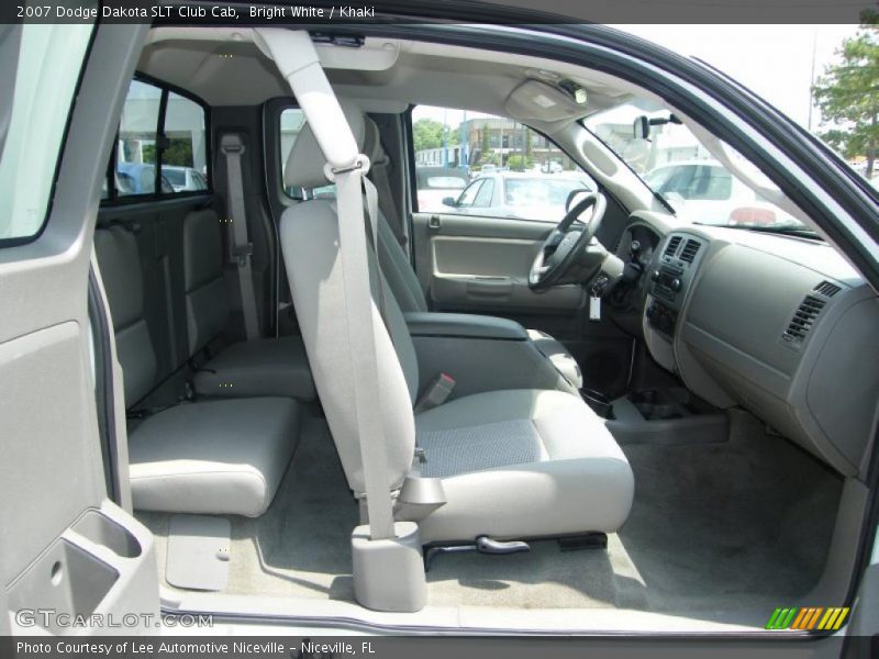 Bright White / Khaki 2007 Dodge Dakota SLT Club Cab