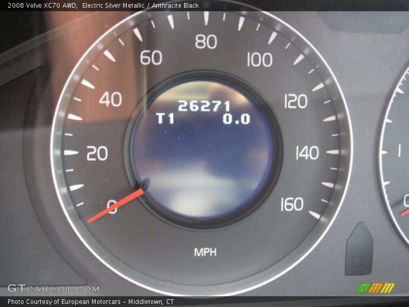 Electric Silver Metallic / Anthracite Black 2008 Volvo XC70 AWD