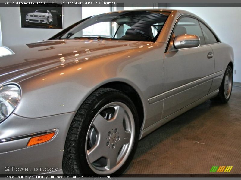 Brilliant Silver Metallic / Charcoal 2002 Mercedes-Benz CL 500