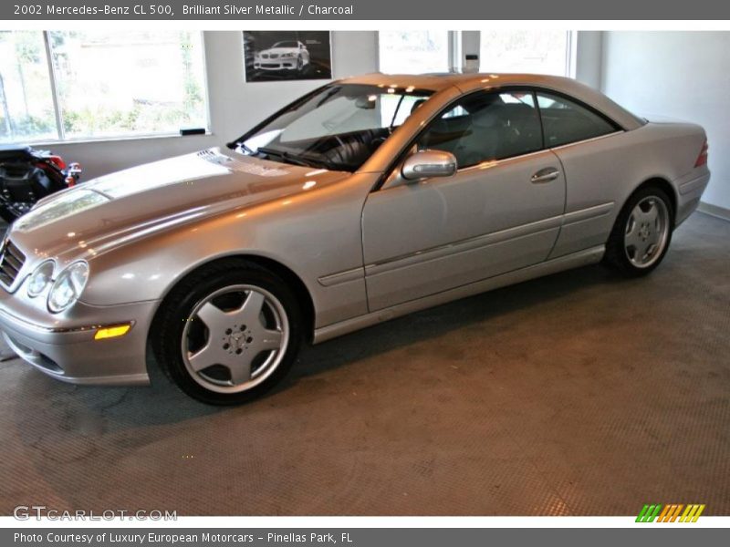 Brilliant Silver Metallic / Charcoal 2002 Mercedes-Benz CL 500