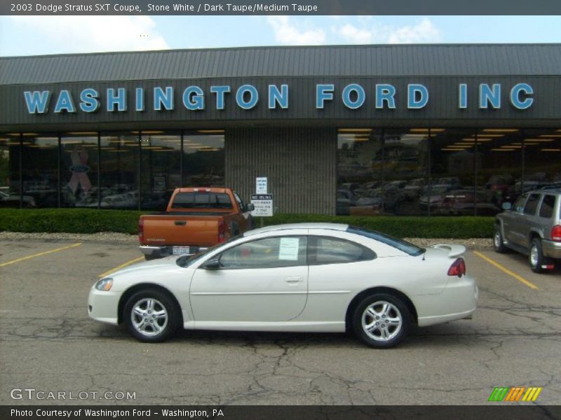 Stone White / Dark Taupe/Medium Taupe 2003 Dodge Stratus SXT Coupe