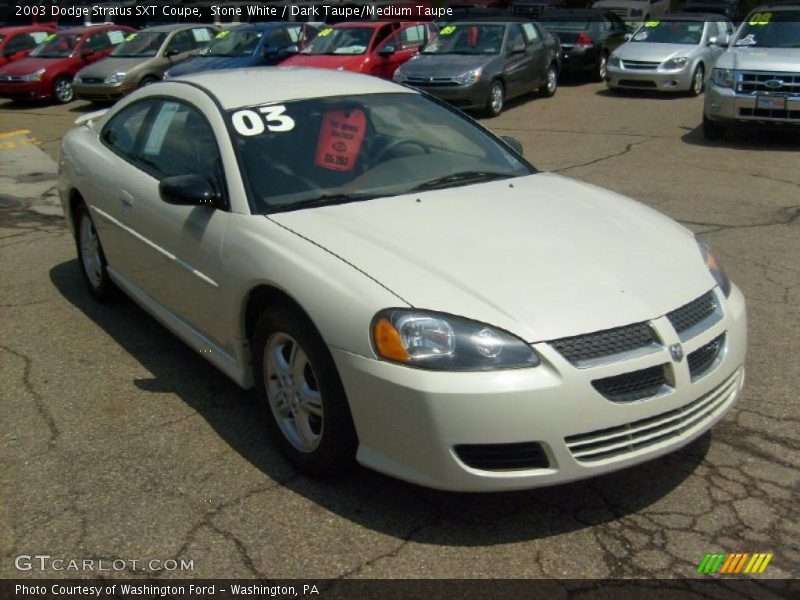 Stone White / Dark Taupe/Medium Taupe 2003 Dodge Stratus SXT Coupe