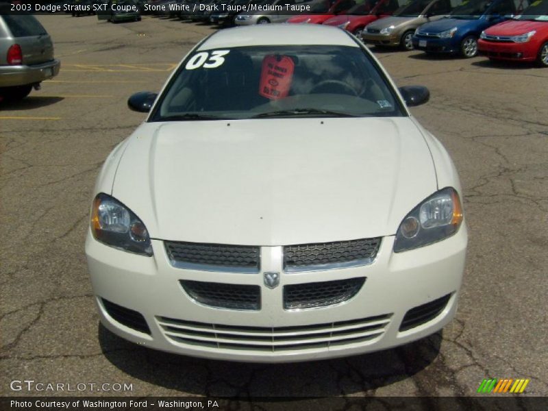 Stone White / Dark Taupe/Medium Taupe 2003 Dodge Stratus SXT Coupe