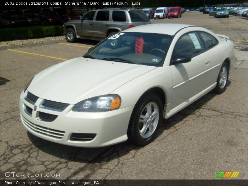 Stone White / Dark Taupe/Medium Taupe 2003 Dodge Stratus SXT Coupe