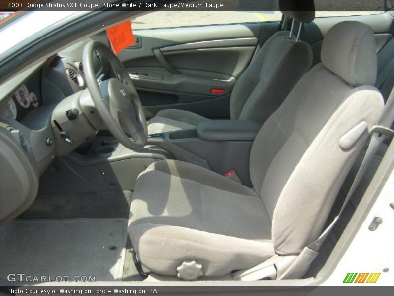 Stone White / Dark Taupe/Medium Taupe 2003 Dodge Stratus SXT Coupe