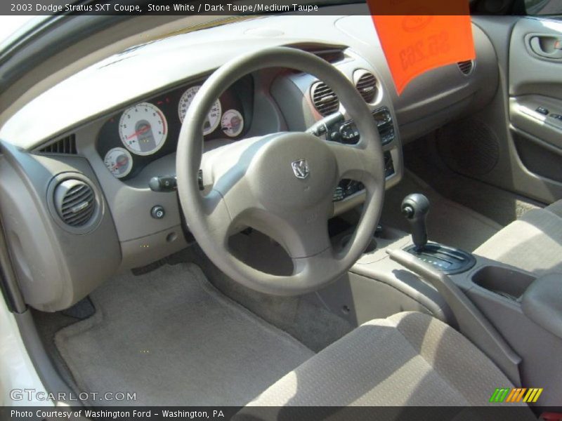 Stone White / Dark Taupe/Medium Taupe 2003 Dodge Stratus SXT Coupe