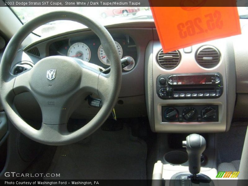 Stone White / Dark Taupe/Medium Taupe 2003 Dodge Stratus SXT Coupe