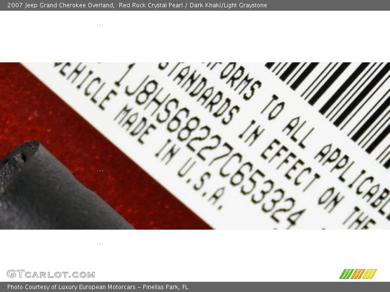 Red Rock Crystal Pearl / Dark Khaki/Light Graystone 2007 Jeep Grand Cherokee Overland