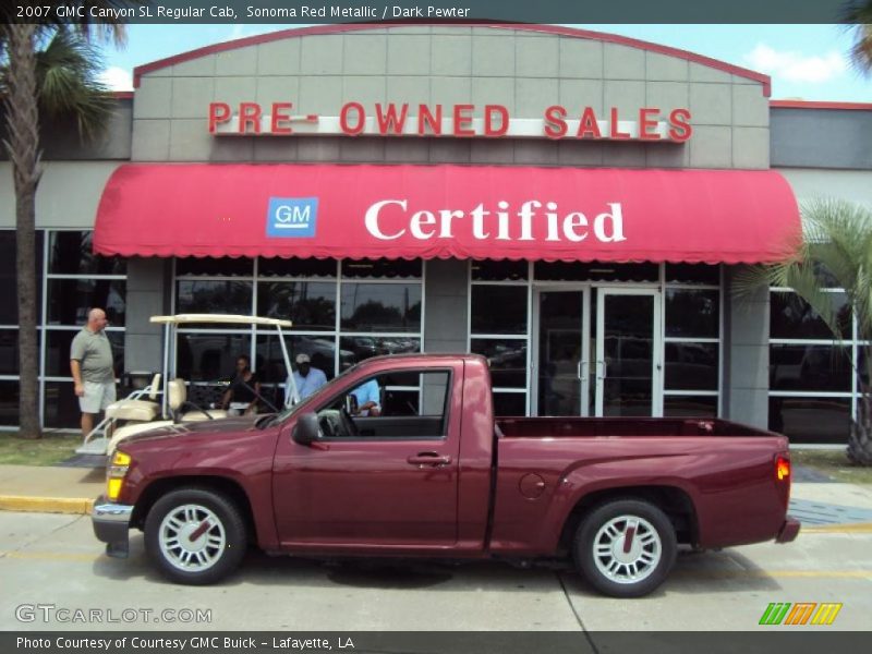 Sonoma Red Metallic / Dark Pewter 2007 GMC Canyon SL Regular Cab