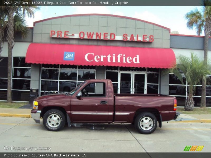 Dark Toreador Red Metallic / Graphite 2002 GMC Sierra 1500 SLE Regular Cab