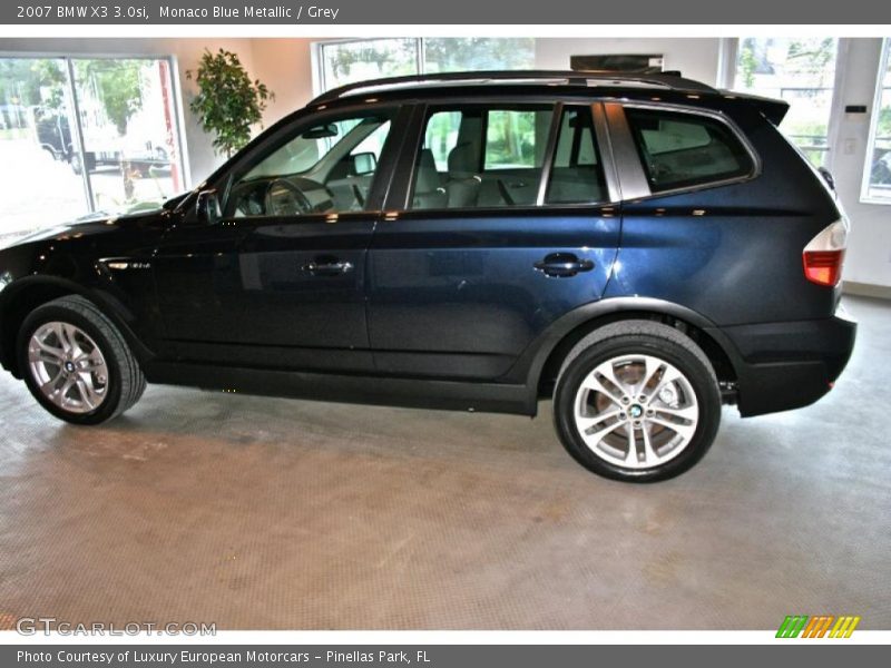 Monaco Blue Metallic / Grey 2007 BMW X3 3.0si