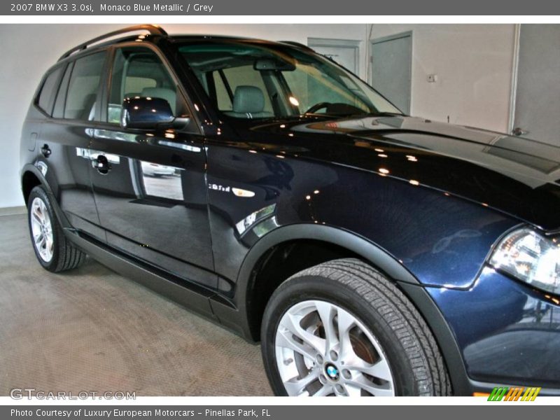 Monaco Blue Metallic / Grey 2007 BMW X3 3.0si