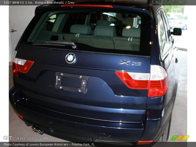 Monaco Blue Metallic / Grey 2007 BMW X3 3.0si