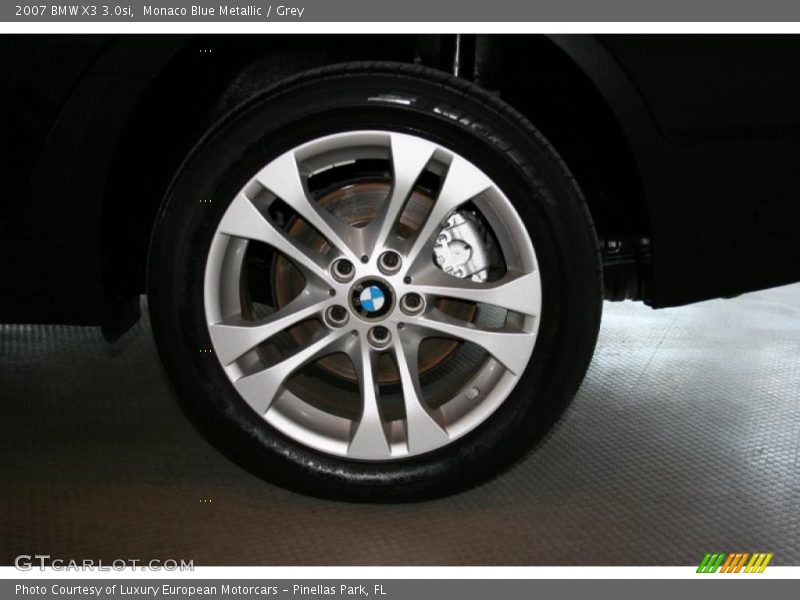 Monaco Blue Metallic / Grey 2007 BMW X3 3.0si