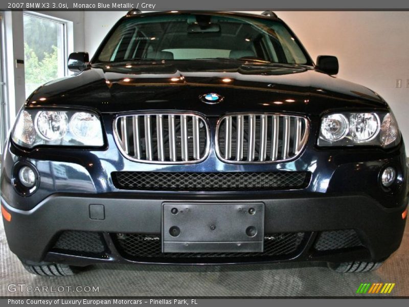 Monaco Blue Metallic / Grey 2007 BMW X3 3.0si