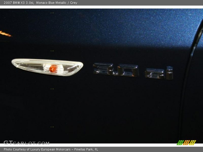 Monaco Blue Metallic / Grey 2007 BMW X3 3.0si
