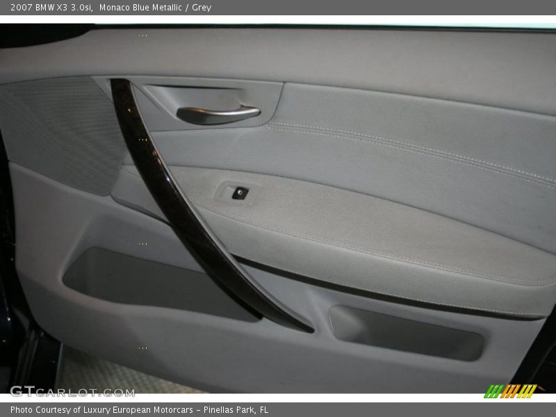 Monaco Blue Metallic / Grey 2007 BMW X3 3.0si