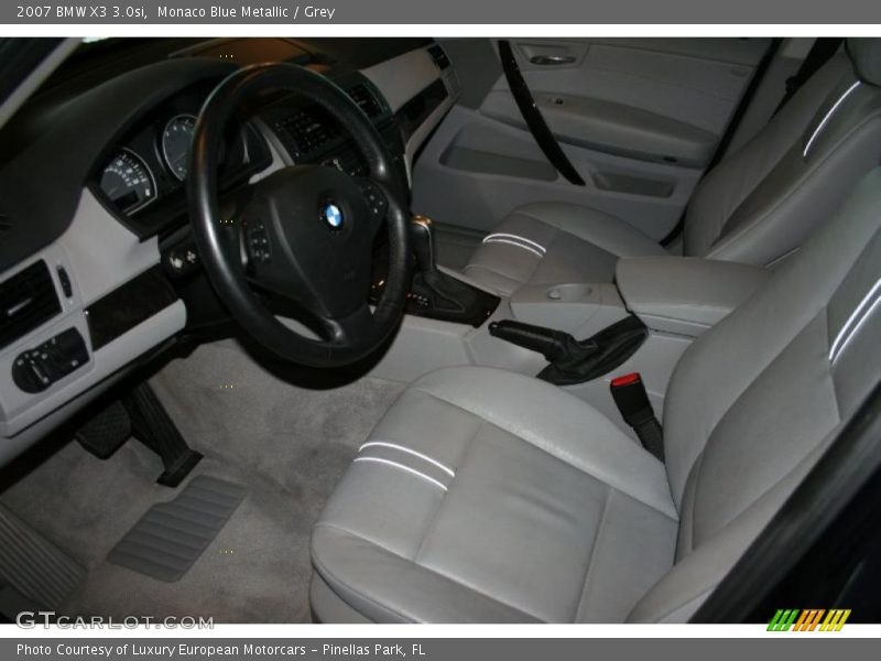 Monaco Blue Metallic / Grey 2007 BMW X3 3.0si