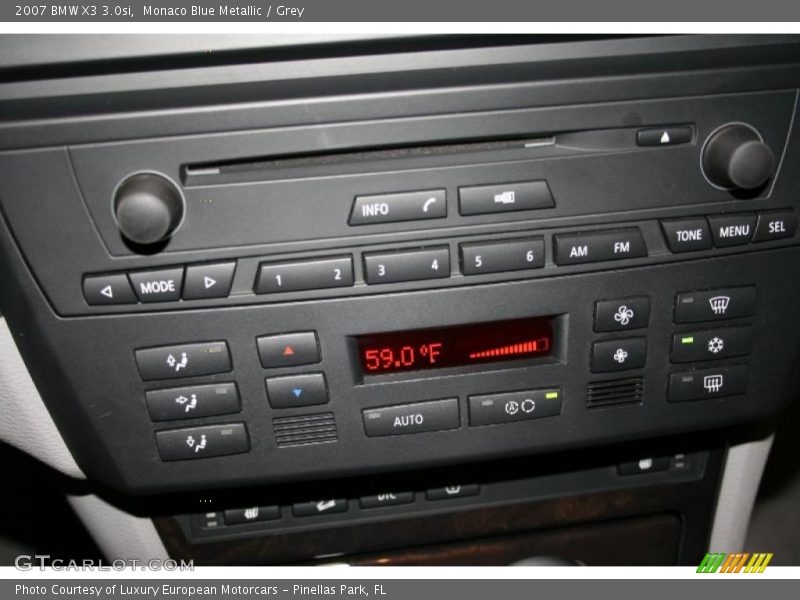 Monaco Blue Metallic / Grey 2007 BMW X3 3.0si