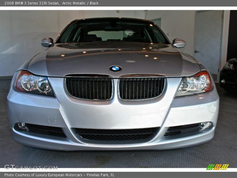 Arctic Metallic / Black 2008 BMW 3 Series 328i Sedan