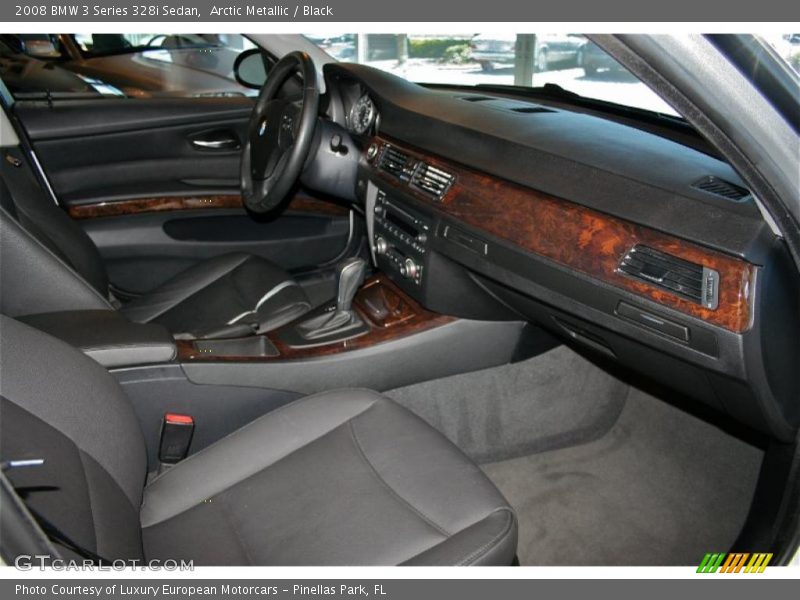Arctic Metallic / Black 2008 BMW 3 Series 328i Sedan