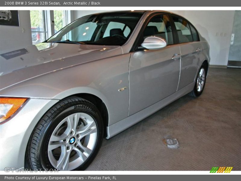 Arctic Metallic / Black 2008 BMW 3 Series 328i Sedan