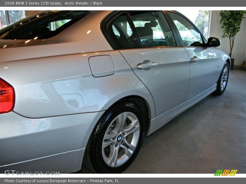 Arctic Metallic / Black 2008 BMW 3 Series 328i Sedan