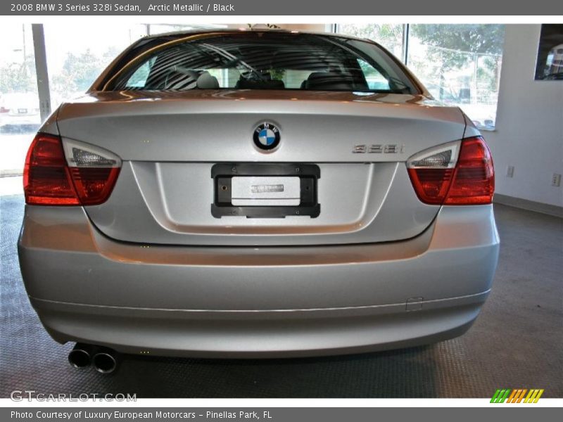 Arctic Metallic / Black 2008 BMW 3 Series 328i Sedan