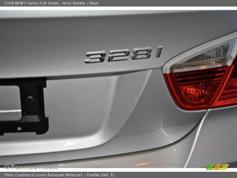 Arctic Metallic / Black 2008 BMW 3 Series 328i Sedan