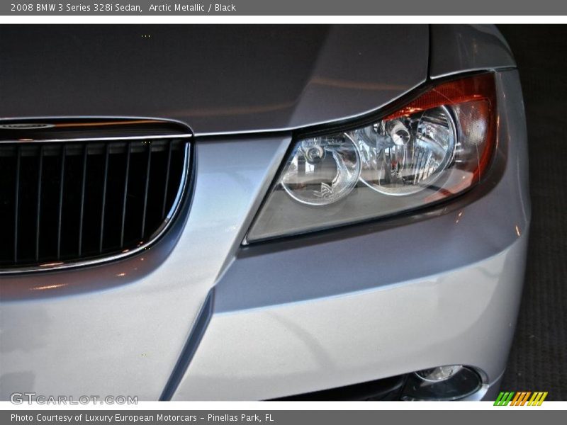Arctic Metallic / Black 2008 BMW 3 Series 328i Sedan
