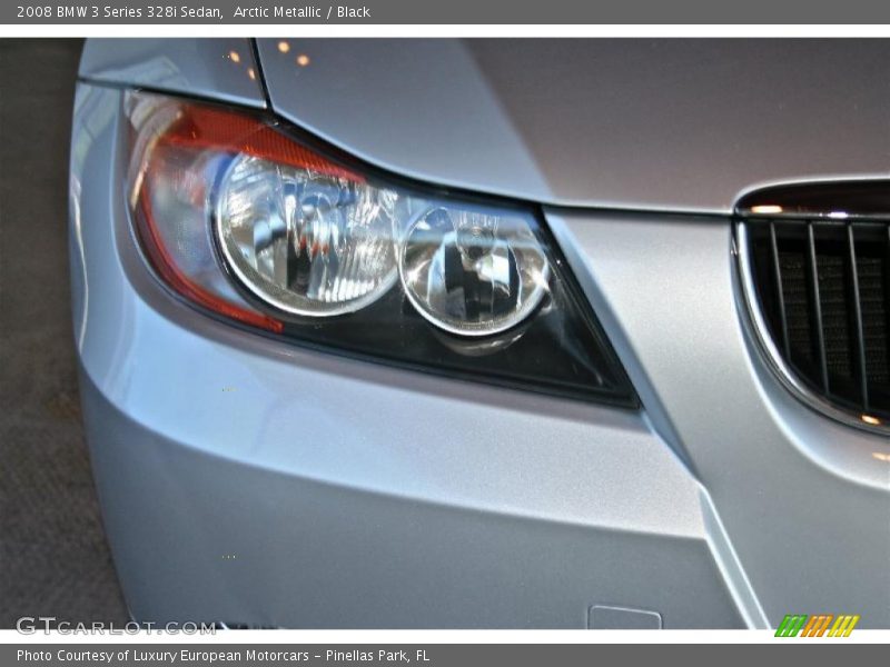 Arctic Metallic / Black 2008 BMW 3 Series 328i Sedan