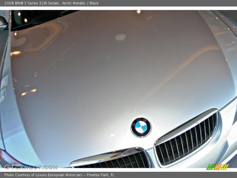 Arctic Metallic / Black 2008 BMW 3 Series 328i Sedan