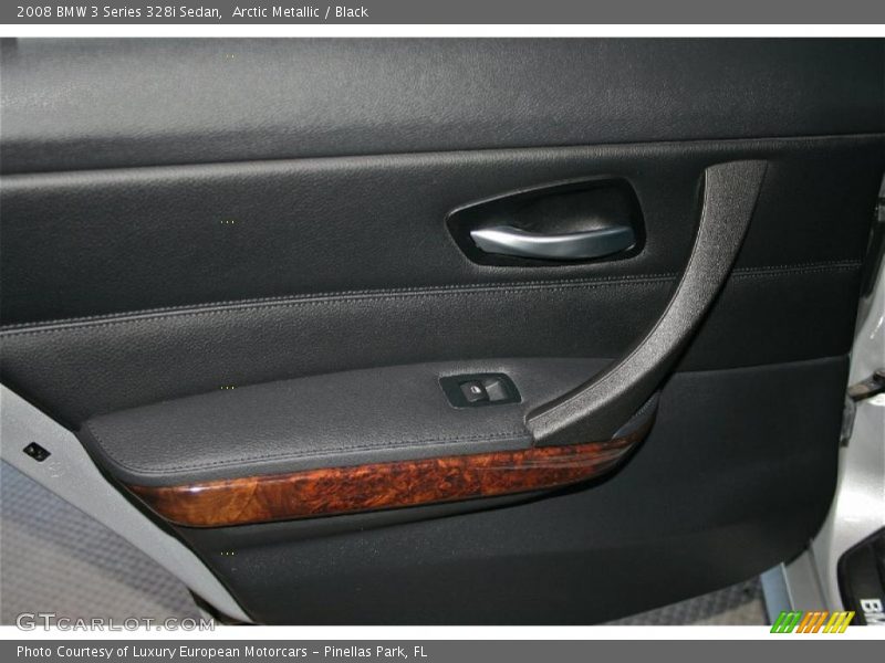 Arctic Metallic / Black 2008 BMW 3 Series 328i Sedan