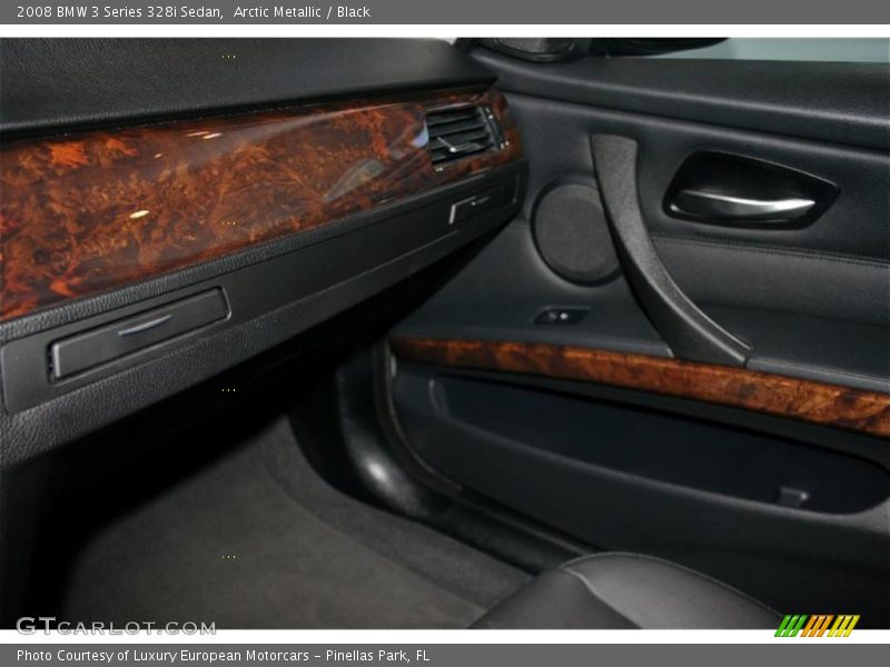 Arctic Metallic / Black 2008 BMW 3 Series 328i Sedan