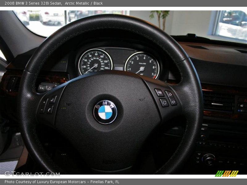 Arctic Metallic / Black 2008 BMW 3 Series 328i Sedan