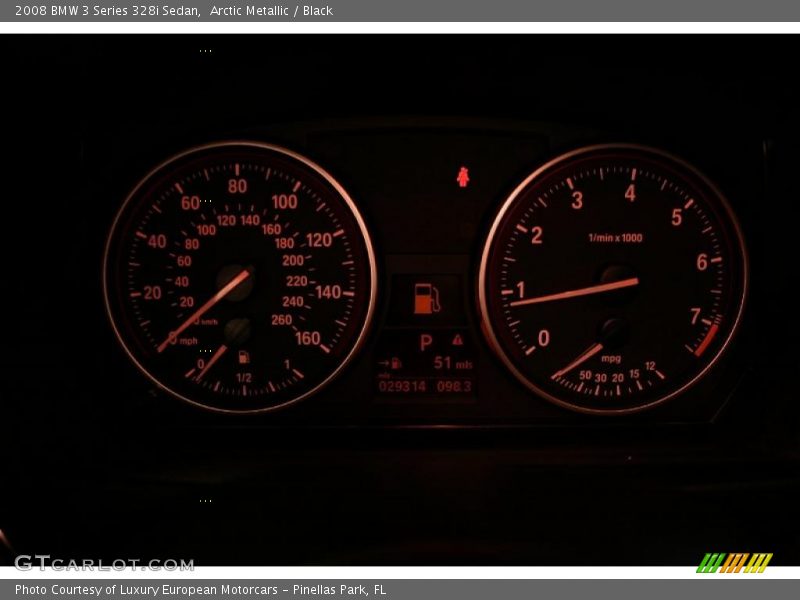 Arctic Metallic / Black 2008 BMW 3 Series 328i Sedan